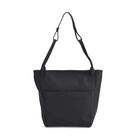 Echtleder-Tote-Bag mit Magnetverschluss-Außentasche und geräumigem Innenfach, 34x14x29 cm, Schwarz