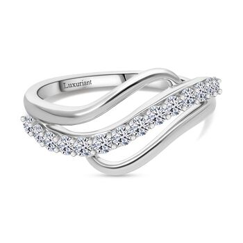 LUXURIANT SGL zertifizierter SI-GH Labor Diamant Ring in 375 Wei&szlig;gold - 0,50 ct.