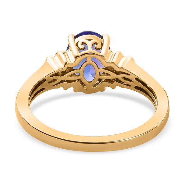 AA Tansanit und I2-I3 Diamant Ballerina Ring in 585 Gold - 1,78 ct. image number 6