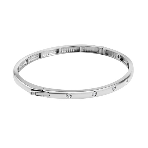 Armreif mit Diamantakzenten in Silberton, 19 cm image number 4