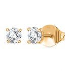 Moissanit Ohrringe 925 Silber vergoldet ca. 0.45 ct