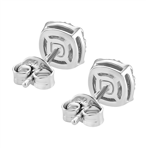 RADIANTA GRA zertifiziert Moissanit (D-VVS) Ohrringe 925 Silber rhodiniert ca. 0.72 ct image number 5