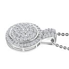 Weißer Diamant Anhänger mit Kette, 925 Silber platiniert, ca. 0.75 ct image number 3
