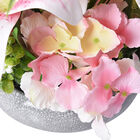 Rosa Lilie und Hortensien Kunstblumen im Keramiktopf image number 2
