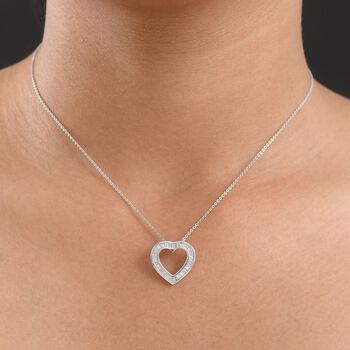LUXURIANT SI-GH Labor Diamant Anh&auml;nger mit 50cm Kette, 925 Silber rhodiniert - 0,50 ct.