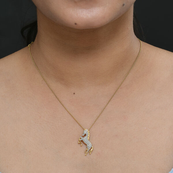 Diamant Pferde-Anh&auml;nger in Silber image number 2