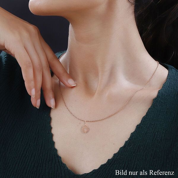 Nat&uuml;rlicher Champagner-Diamant-Anh&auml;nger mit Kette. 50cm - 0,50 ct. image number 3