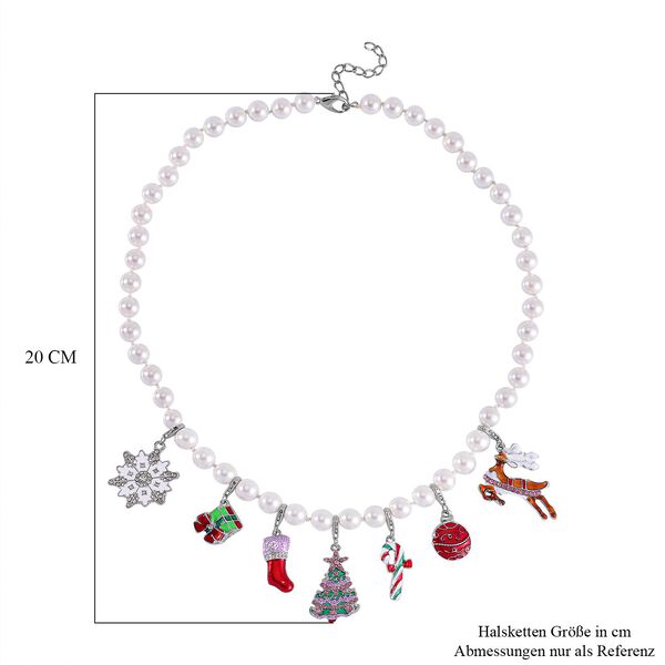 Weiße Muschelkernperle, Weißer Kristall Schmuckset  ca. 172.04 ct image number 4