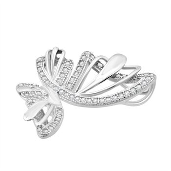 LUSTRO STELLA -  Wei&szlig;er Zirkonia Anh&auml;nger 925 Silber rhodiniert