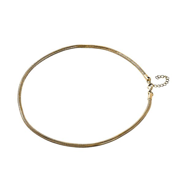 Schlangen Halskette, Edelstahl, ca. 50 cm, ca. 16,80g, goldfarben image number 2