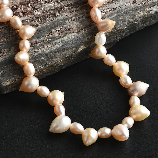 AA mehrfarbige S&uuml;&szlig;wasser Perle Halskette, 45+5 cm image number 2