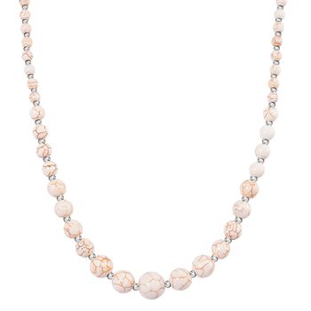 Wei&szlig;e Howlit 45+5cm Halskette - 160 ct.