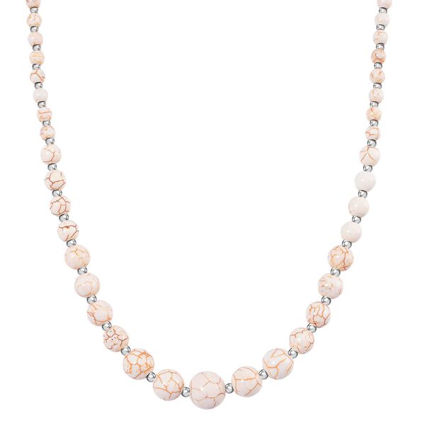 Wei&szlig;e Howlit 45+5cm Halskette - 160 ct.