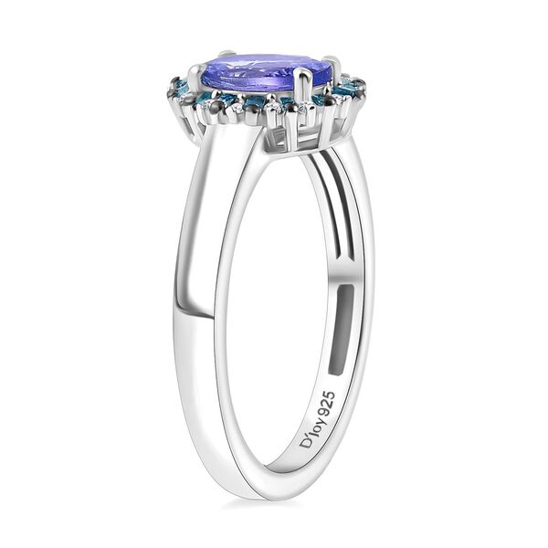 D'Joy Tansanit, blauer Diamant und Zirkon Ring - 0,88 ct. image number 4
