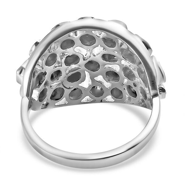 Handgearbeiteter, natürlicher Polki Diamant-Ring, 925 Silber platiniert  ca. 1,00 ct image number 6