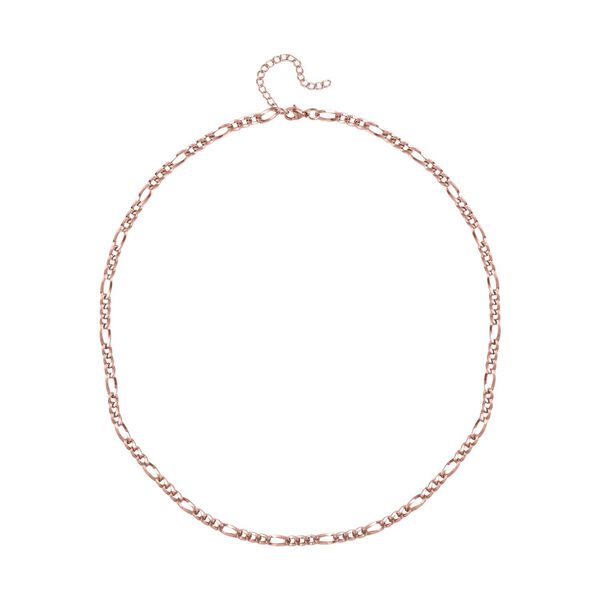 Figaro-Halskette, ca. 50 cm, Edelstahl, Ros&eacute;farben