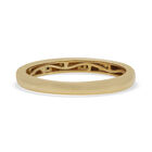 Blauer Diamant Band Ring 925 Silber 585 Vergoldet image number 4