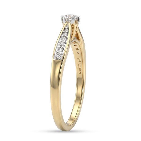 LUXURIANT DIAMOND - Lab Grown Diamant SI-GH Ring 925 Silber 750 Gelbgold vermeil (Gr&ouml;&szlig;e 18.00) ca. 0,26 ct image number 4