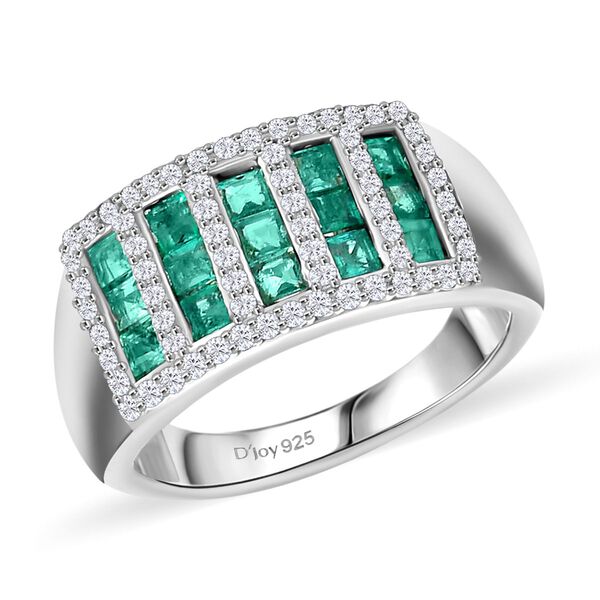 D’Joy Kagem sambischer Smaragd und Zirkon Ring - 1,39 ct. image number 4