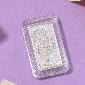 999 Platin-Barren mit Drachenmotiv, 1 Gramm