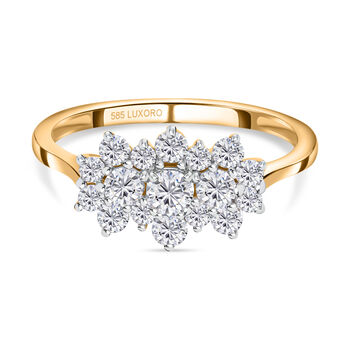 Diamant Boat Ring, I1 G-H Top-Wesselton, SGL Zertifiziert, 585 Gelbgold (Gr&ouml;&szlig;e 19.00) ca. 1.00 ct