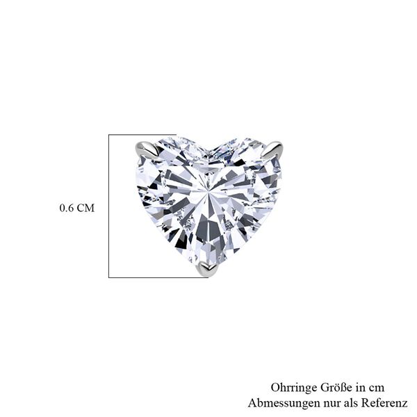 LUXURIANT SGL zertifizierte VS-EF Labor Herz Diamant Ohrringe in 950 Platin - 1 ct. image number 3