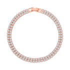 Weißer Zirkonia Armband ca. 18 cm Reines Messing