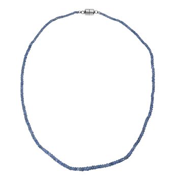 AA ceylonfarbene Saphir 45cm Halskette - 43 ct.