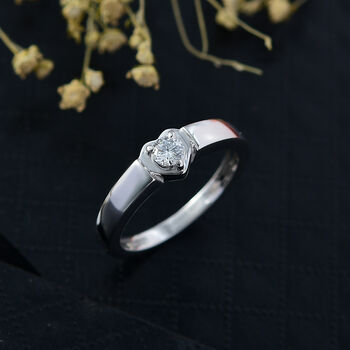 LUXURIANT SI-GH Labor Diamant Ring, 925 Silber rhodiniert - 0,20 ct.