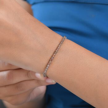 LUXURIANT DIAMOND - Lab Grown Roter Diamant SI Armband ca. 16.5 cm 925 Silber Rhodiniert ca. 3,00 ct.