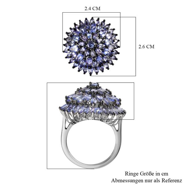 Tansanit Cluster Ring - 5,16 ct. image number 7