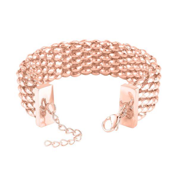 Reiner Edelstahl IP Rosa Plattierung Armband ca. 19 cm + 3.5 cm Extender, ca. 20,50g image number 4
