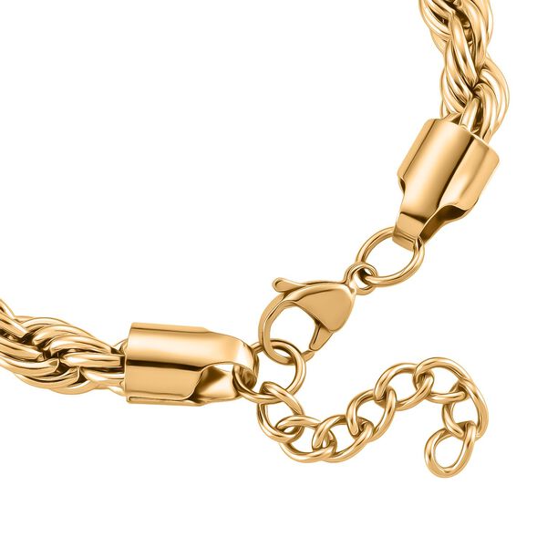 316L Edelstahl IP-Gelbbeschichtung Armband ca. 19 cm ca. 27,50g image number 4