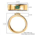 AAA Smaragd Ring, 925 Silber Gelbgold Vermeil, (Größe 21.00) ca. 0.45 ct image number 6
