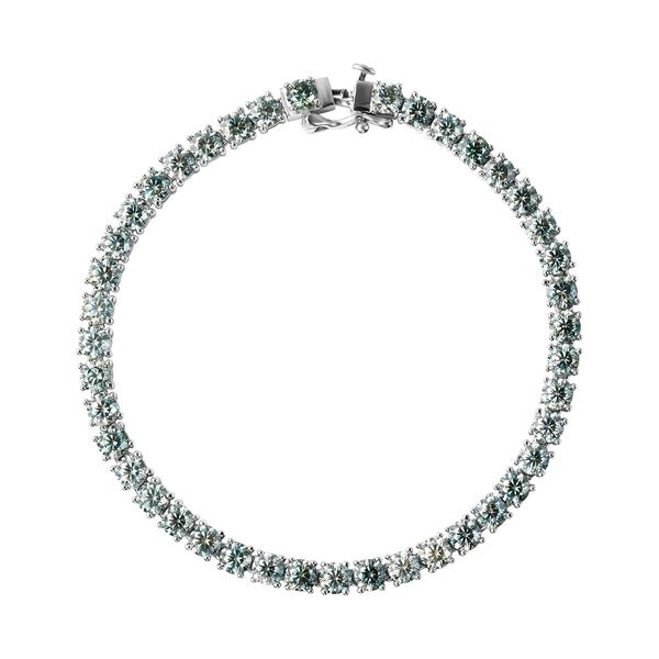 Blaues Moissanit Armband, ca. 20 cm, ca. 10,61 ct image number 4