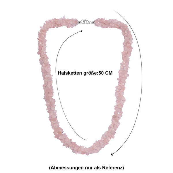 Rosenquarz Halskette, 50 cm - 370 ct. image number 5