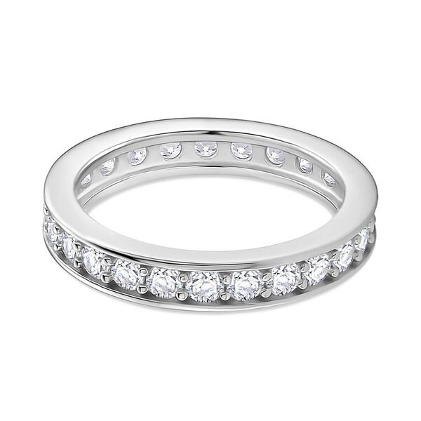 RADIANTA - 2er Set GRA zertifiziert Moissanit (D-VVS) Ring, 925 Silber rhodiniert (Gr&ouml;&szlig;e 19.00) ca. 3.28 ct image number 6