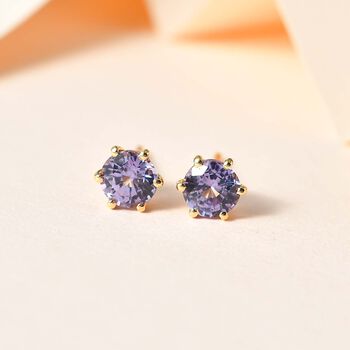 Labor Alexandrit Ohrringe - 1,38 ct.