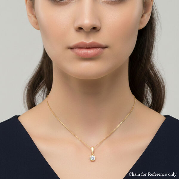 LUXURIANT DIAMOND - Lab Grown Diamant I2 Anh&auml;nger 925 Silber 750 Gelbgold vermeil (10-15 Werktage Lieferzeit) ca. 0.20 ct image number 1