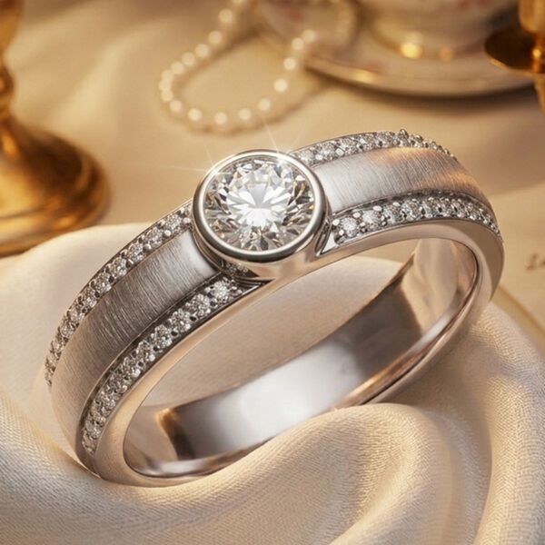 LUXURIANT DIAMOND - Lab Grown Diamant SI-GH Ring 925 Silber Rhodiniert (Gr&ouml;&szlig;e 17.00) ca. 0,51 ct image number 2