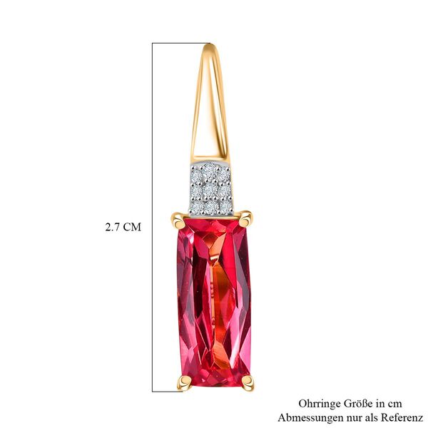 D'Joy Labor Padparadscha Saphir und Zirkon Ohrringe - 5,43 ct. image number 6