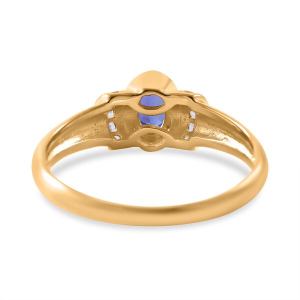 AAA Tansanit und Zirkon Ring - 0,71 ct. image number 3
