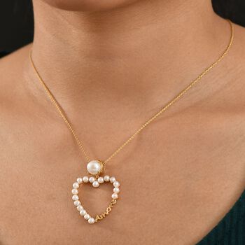 GP Amore Kollektion - S&uuml;&szlig;wasserperle und blauer Saphir Anh&auml;nger mit 45cm Kette