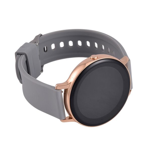 STRADA Hiwatch Plus Elegante Smartwatch - Roségold mit Grauem Silikonarmband, umfassende Gesundheits- und Sportfunktionen, Bluetooth 5.0 image number 4