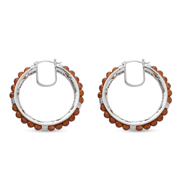 Hessonit Granat-Creolen, Messing ca. 26,50 ct image number 5