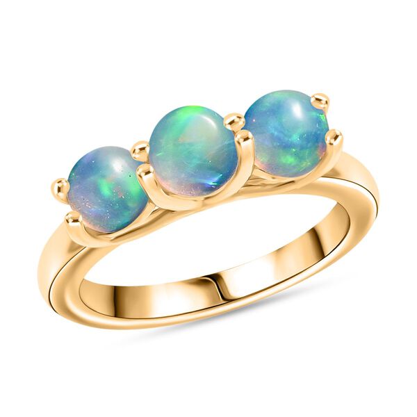 D'Joy AA nat&uuml;rlicher, &auml;thiopischer Welo Opal Ring, 925 Silber vergoldet - 1,19 ct. image number 3