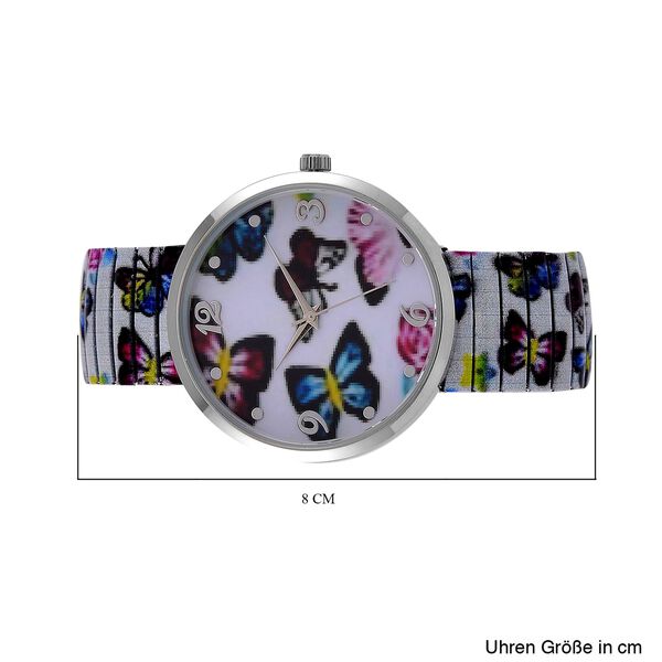 STRADA - Japanisches Uhrwerk, Flexible Uhr, Schmetterling image number 7