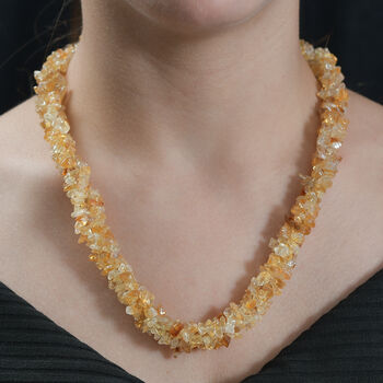 Citrin Halskette, 50 cm - 370 ct.