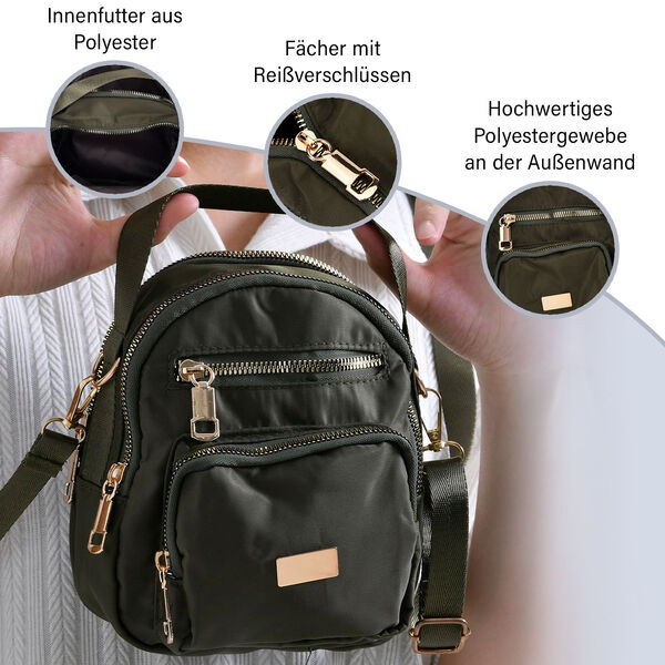 Kompakte Umh&auml;ngetasche mit verstellbarem G&uuml;rtel und RFID Schutz, Gr&uuml;n image number 4