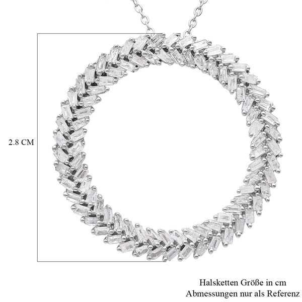 Weißer Diamant-Anhänger mit Kette - 1 ct. image number 16